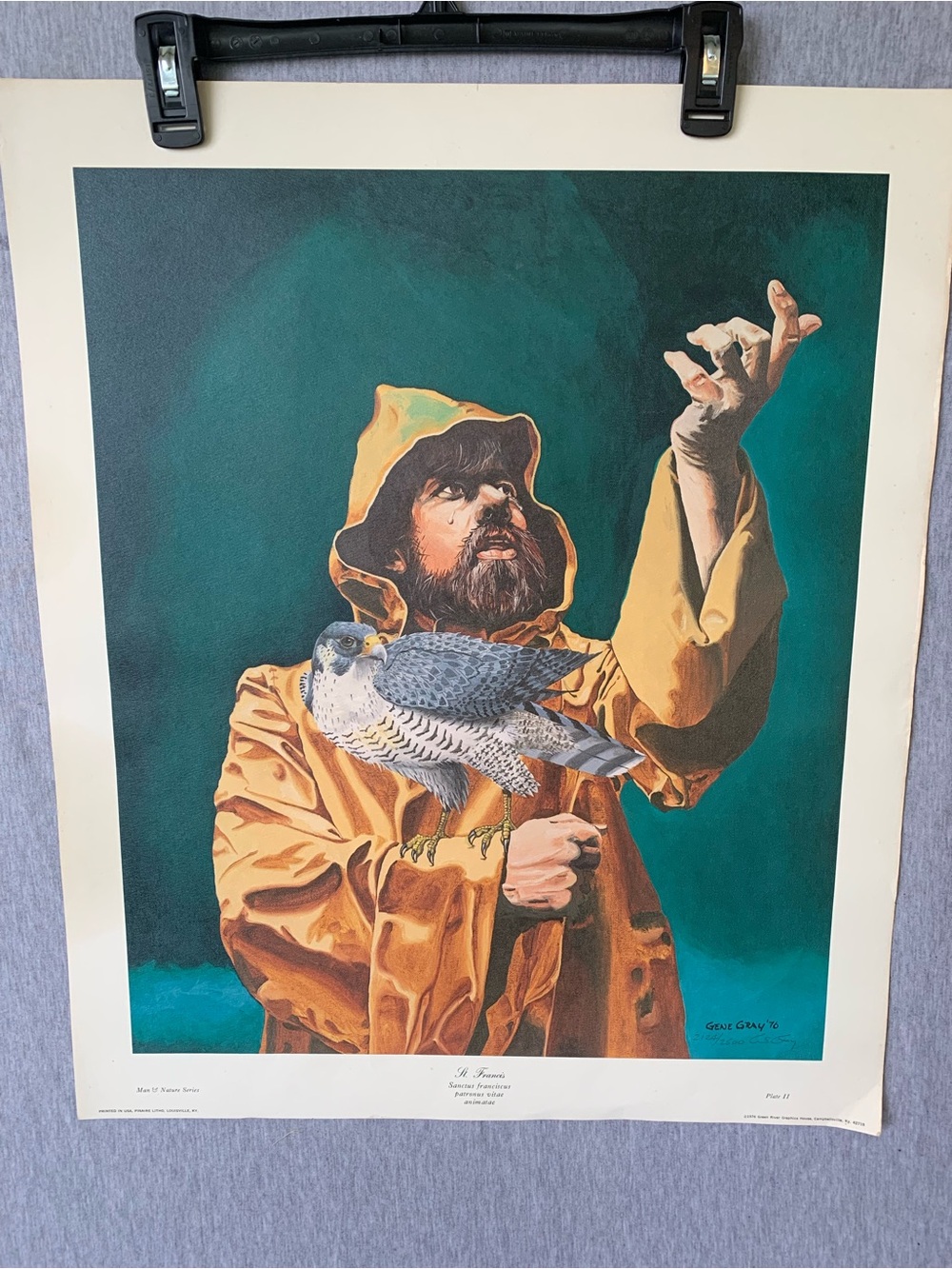 Gene Gray Limited Edition Signed St. Francis Wildlife Art Print 1976 Fisherman